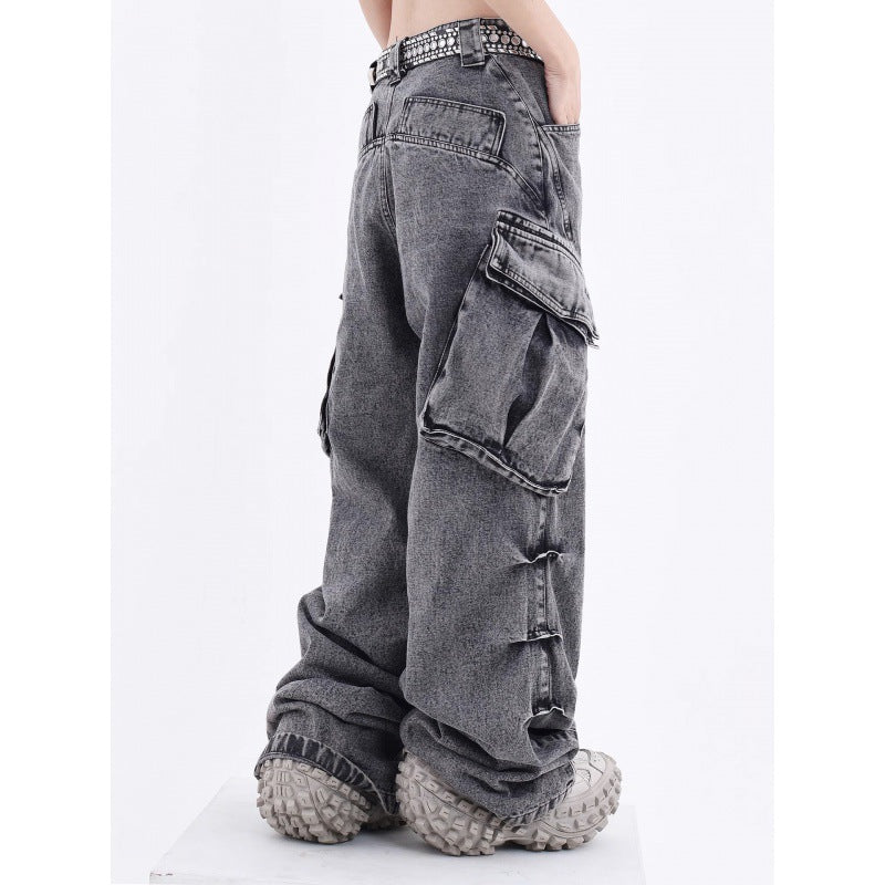 Baggy-Cargojeans mit Säurewaschung