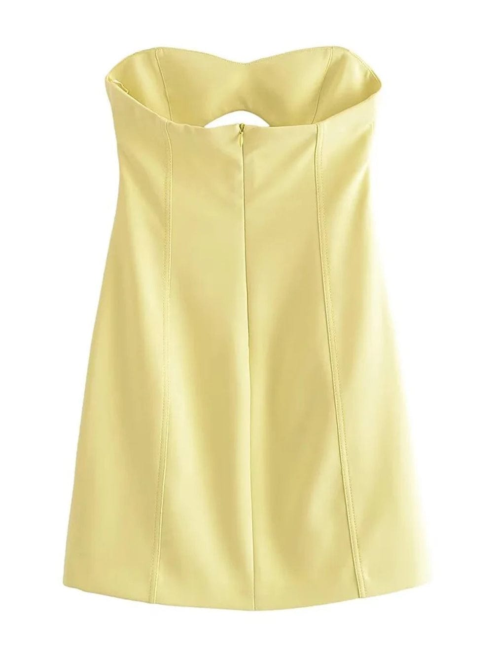 Vestido mini con aberturas y sin tirantes Freya