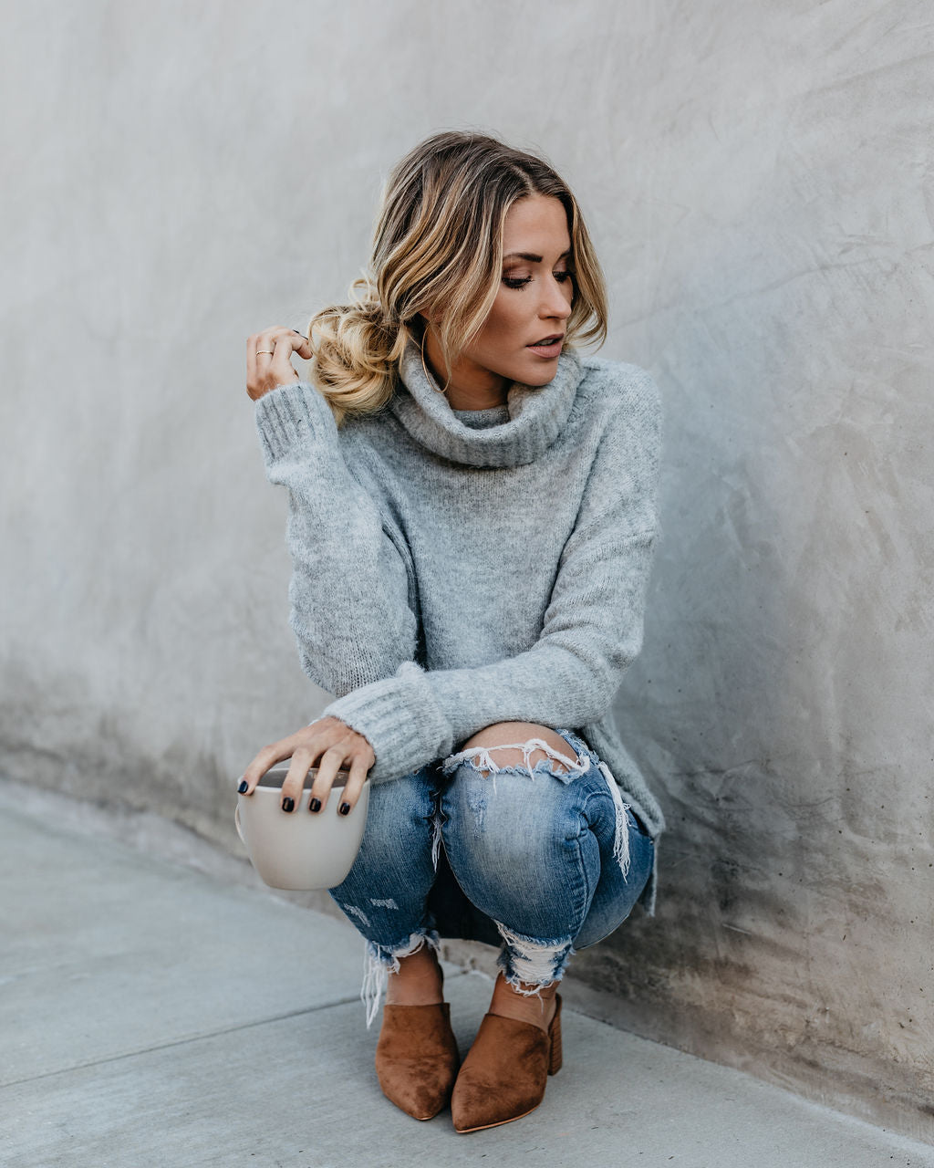 Henry Pullover – Heather Grey – ENDGÜLTIGER VERKAUF