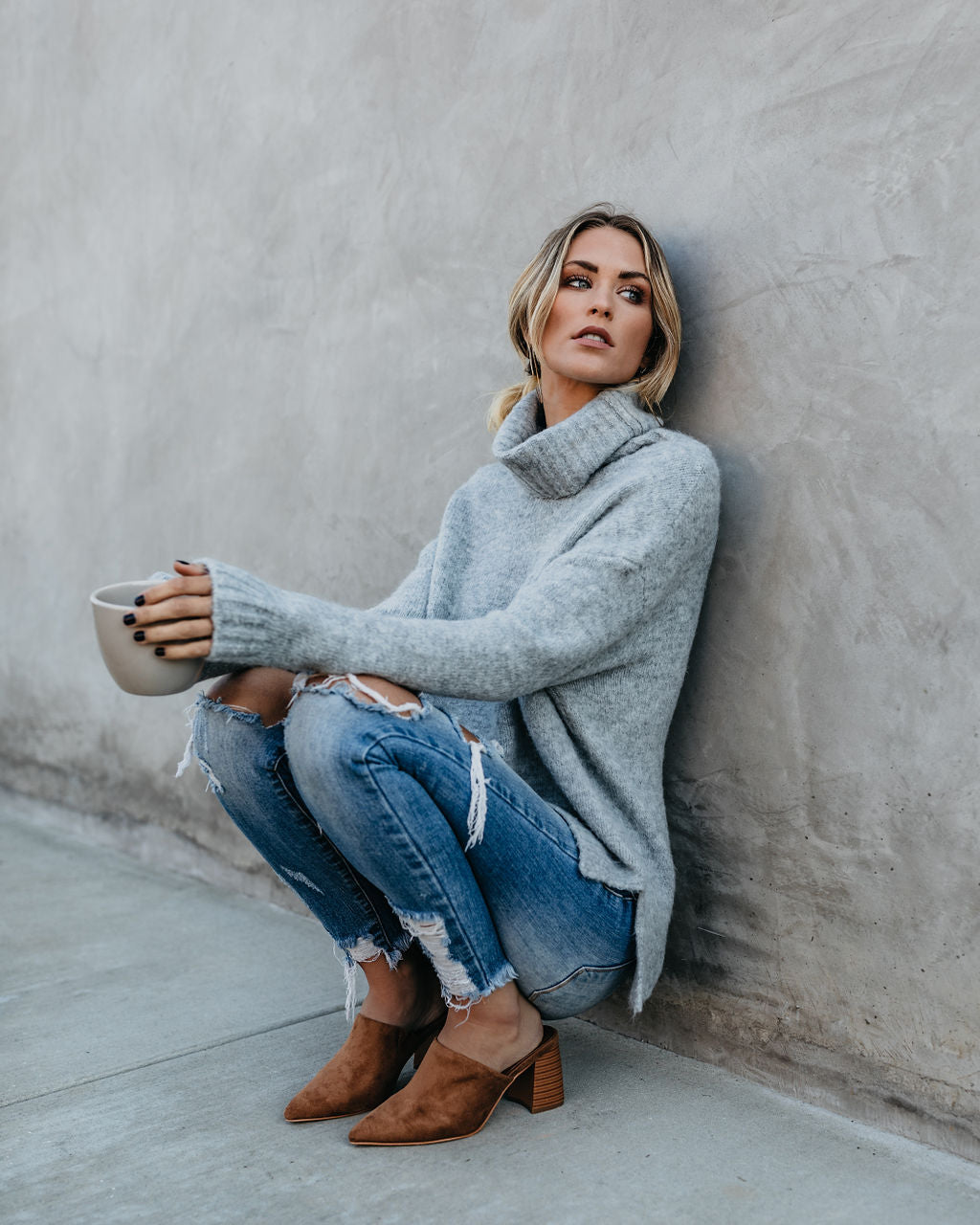 Henry Pullover – Heather Grey – ENDGÜLTIGER VERKAUF
