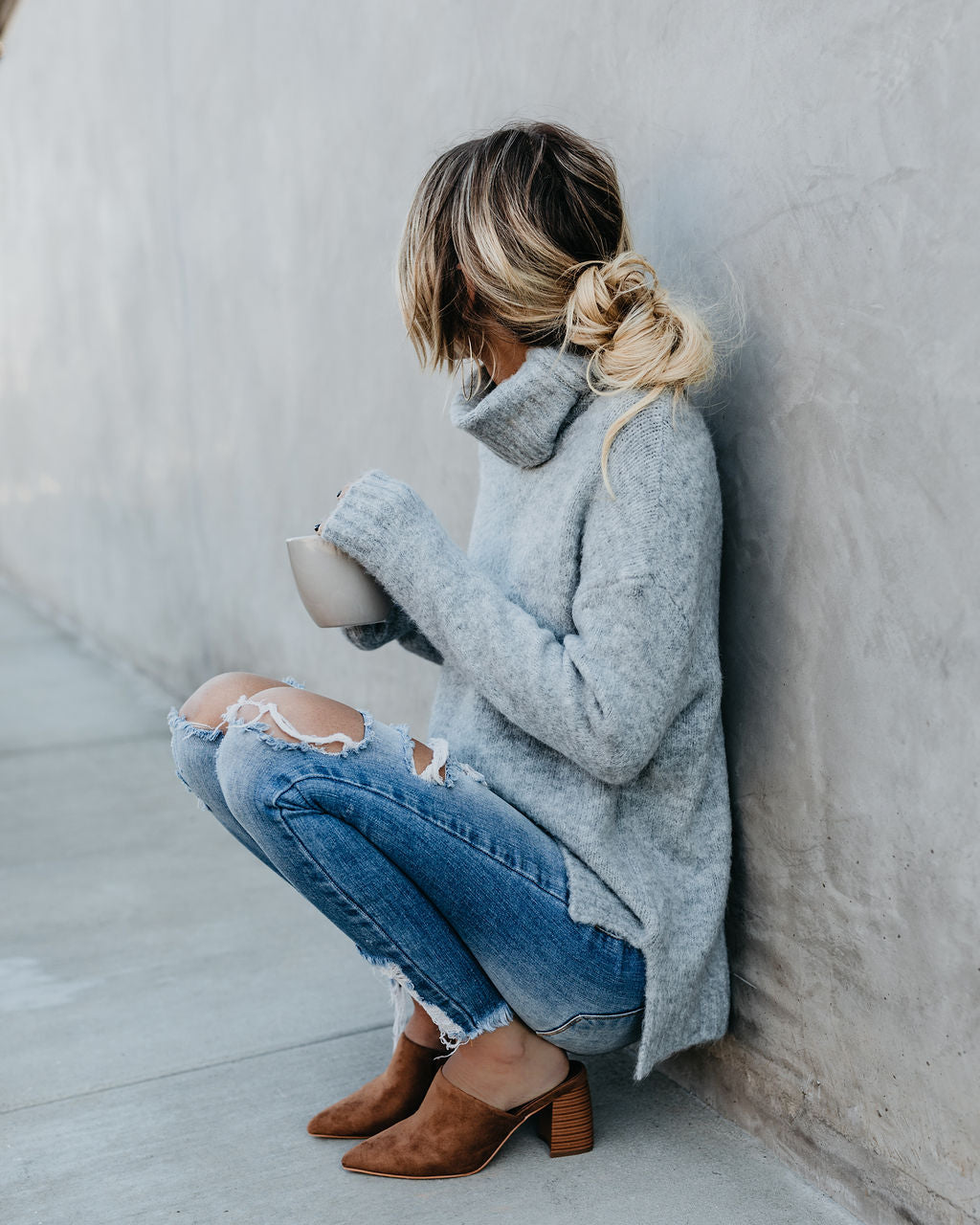 Henry Pullover – Heather Grey – ENDGÜLTIGER VERKAUF