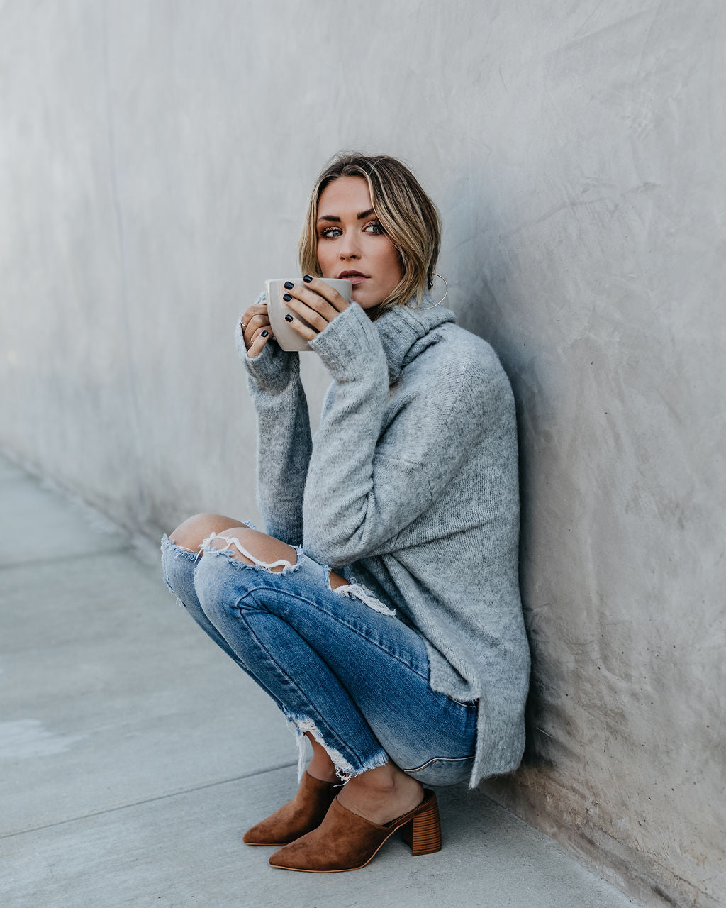 Henry Pullover – Heather Grey – ENDGÜLTIGER VERKAUF