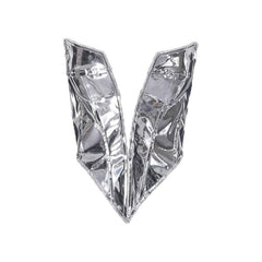 Metallic-Korsett-Tube-Top mit tiefem Ausschnitt, Reißverschluss und freiem Rücken