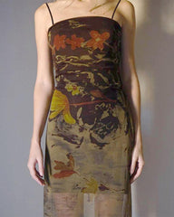 Vestido de malla Midnight Garden 