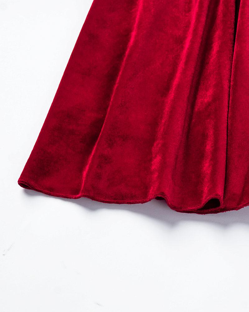 Samt Midnights Minikleid