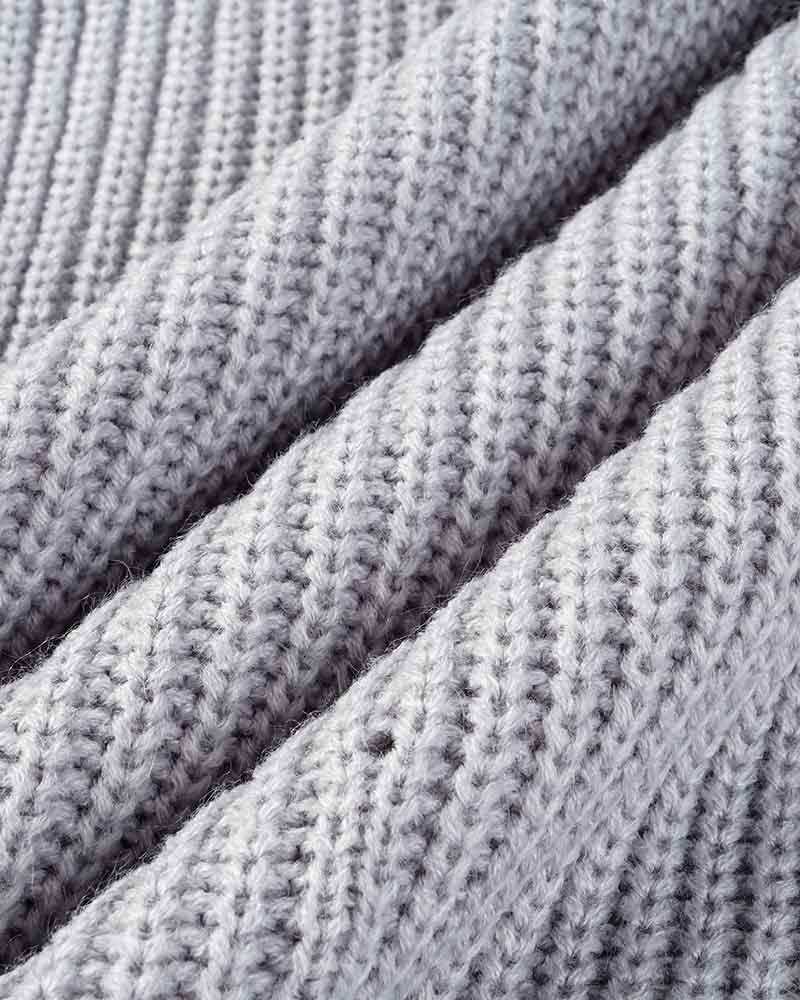 Gerippter Pullover mit Arachnid-Grunge-Muster
