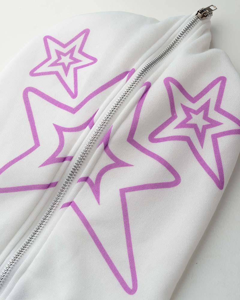 Magic Trip Grafik-Kapuzenpullover mit Reißverschluss