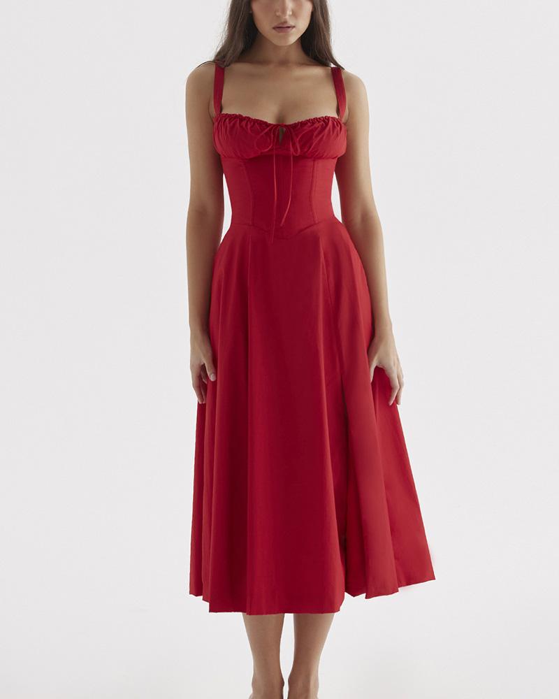 Vestido midi con corsé Mzya 