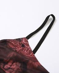 Vestido largo de leopardo sombrío 