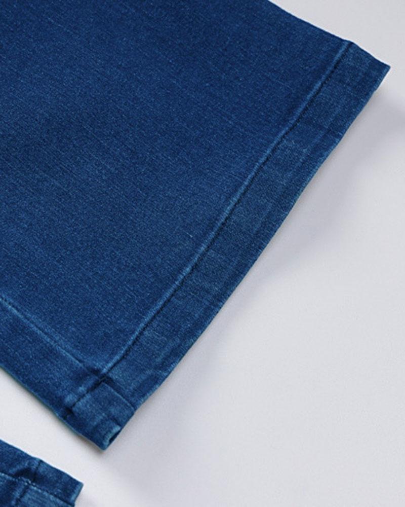 Scorpius Jeans-Overall mit Reißverschluss