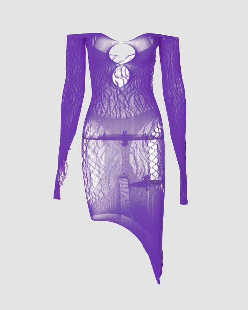 Coven Sisters – Schulterfreies Kleid mit Cut-outs