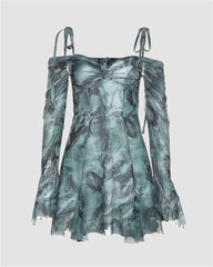 Aora Rüschenkleid mit Herzausschnitt