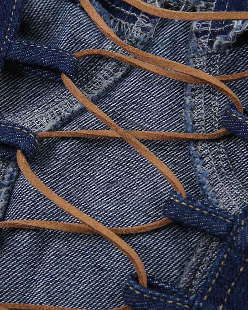 Alcyone Denim-Korsett-Top