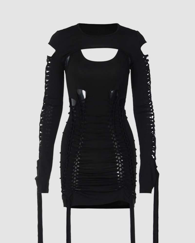 Figurbetontes Kleid mit Cut-Outs für Musikfestivals