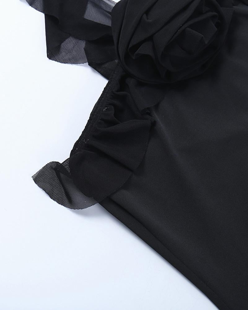 Data Alter – Asymmetrisches Neckholder-Kleid
