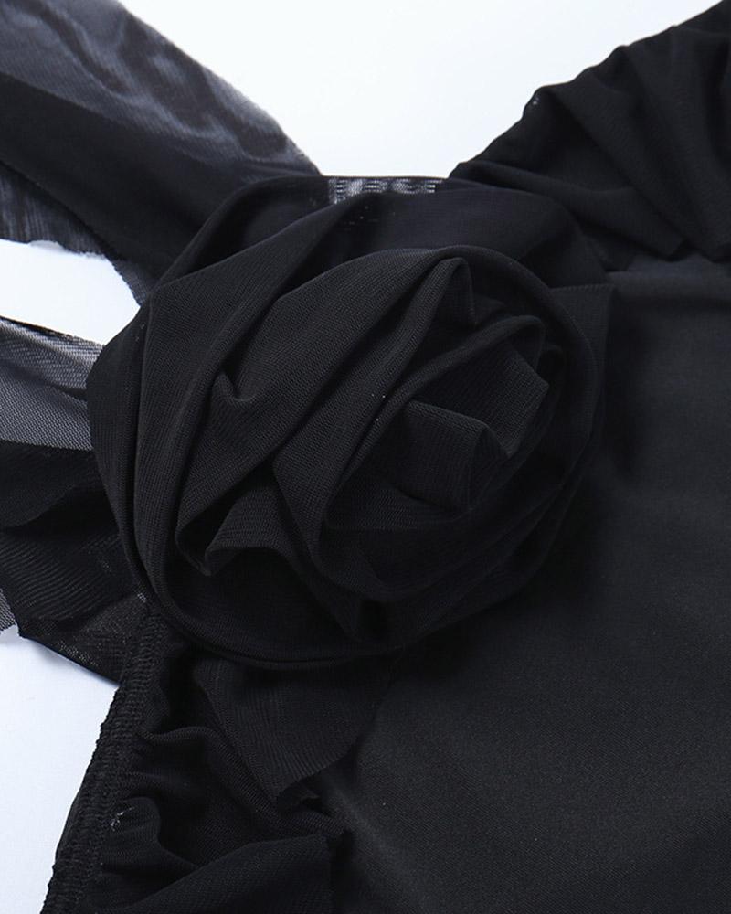 Data Alter – Asymmetrisches Neckholder-Kleid