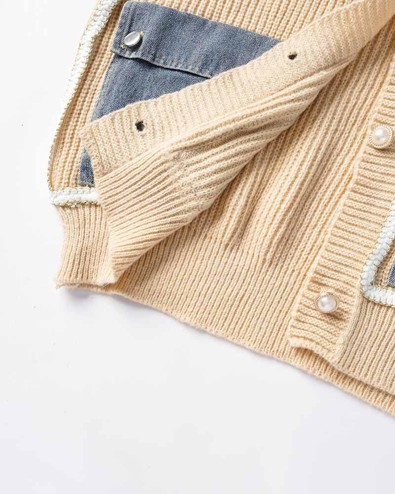 Aelani – Strickjacke mit Statement-Taschen