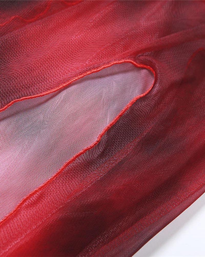 Sharmila Illusion Mesh-Kleid