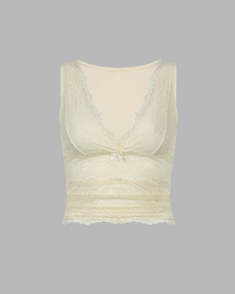 Kurzes Spitzentop „Nightingale“