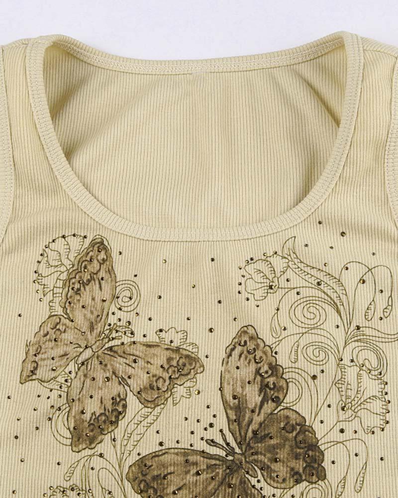 Adum Tanktop mit Monarchfalter-Grafik