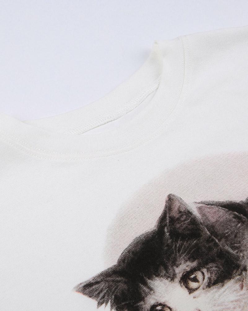 Camiseta de bebé con gatito lindo y psicópata 