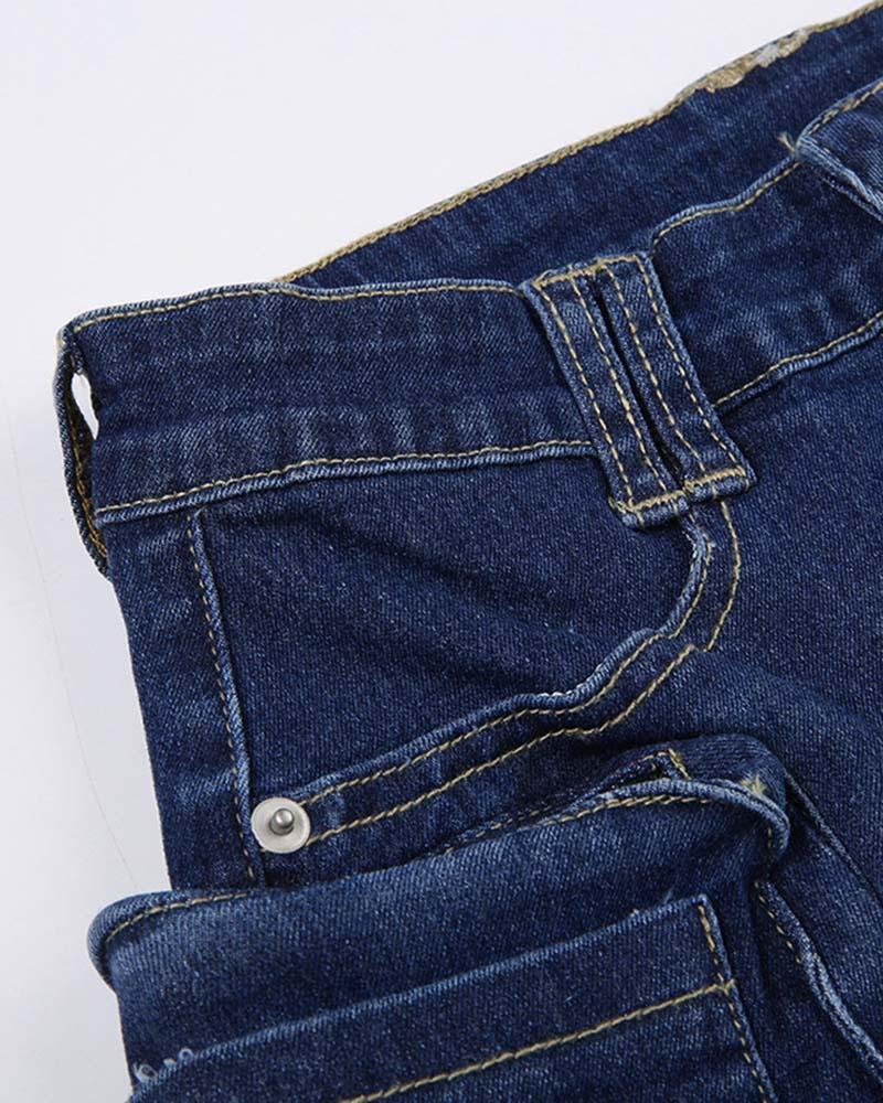 Pantalones cortos de mezclilla utilitarios 