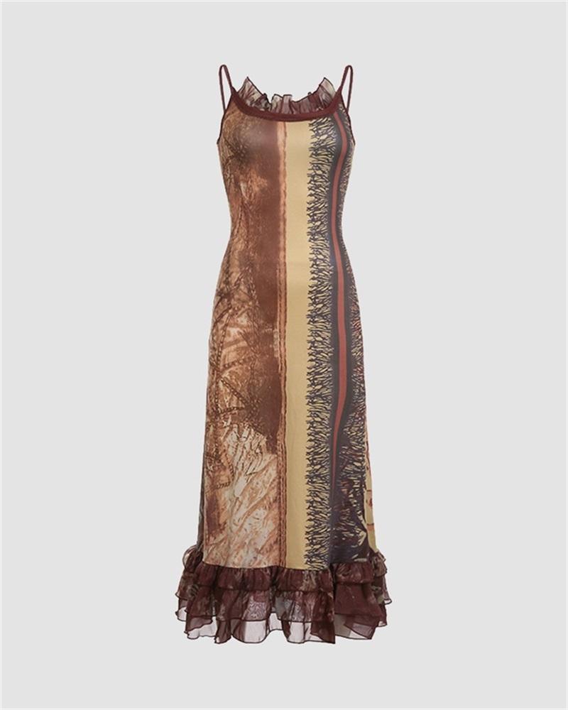 Vestido largo de tirantes Chrysise 
