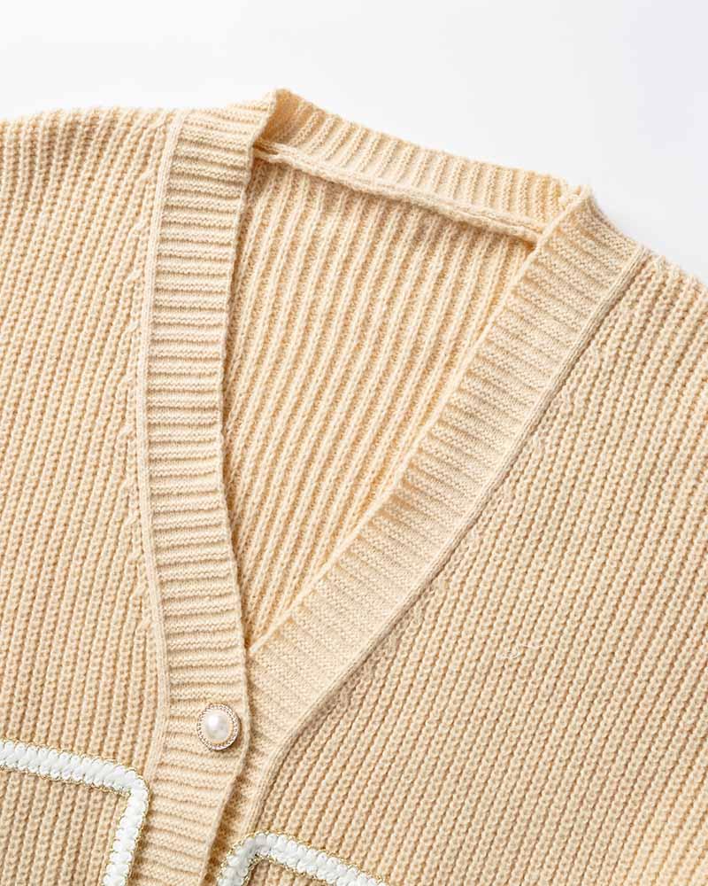 Aelani – Strickjacke mit Statement-Taschen