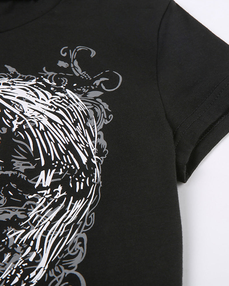 Kurzes Top mit „Avery Wings“-Grafik