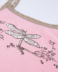Camisole-Top mit Spitze „Dragonfly Dreams“