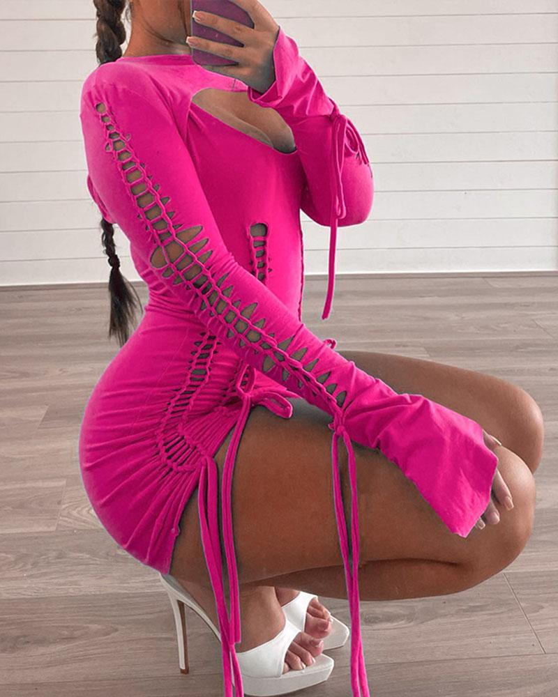Figurbetontes Kleid mit Cut-Outs für Musikfestivals