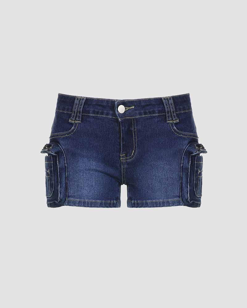 Pantalones cortos de mezclilla utilitarios 