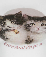 Camiseta de bebé con gatito lindo y psicópata 