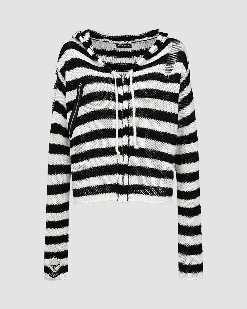 Gestreifter Hoodie „Be Found“