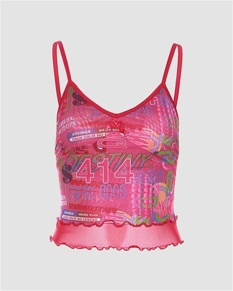 Nummer 414 Mesh-Camisole