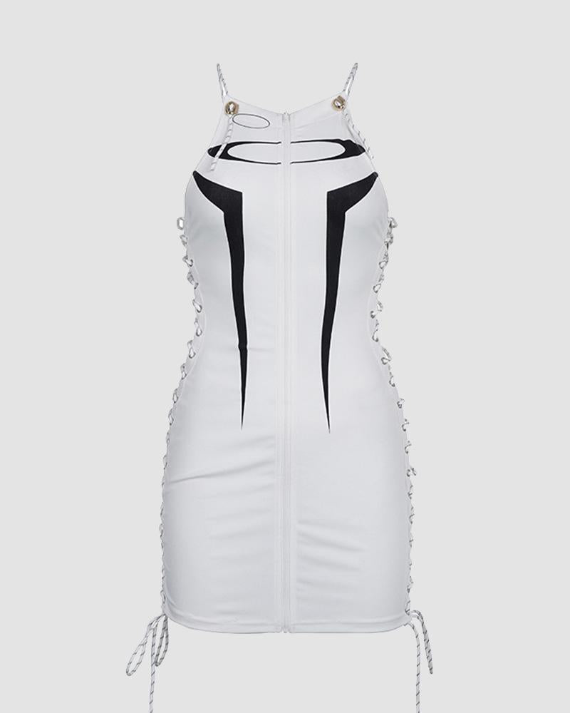 Maywaki Runner Kleid mit Reißverschluss und Schnürsenkeln