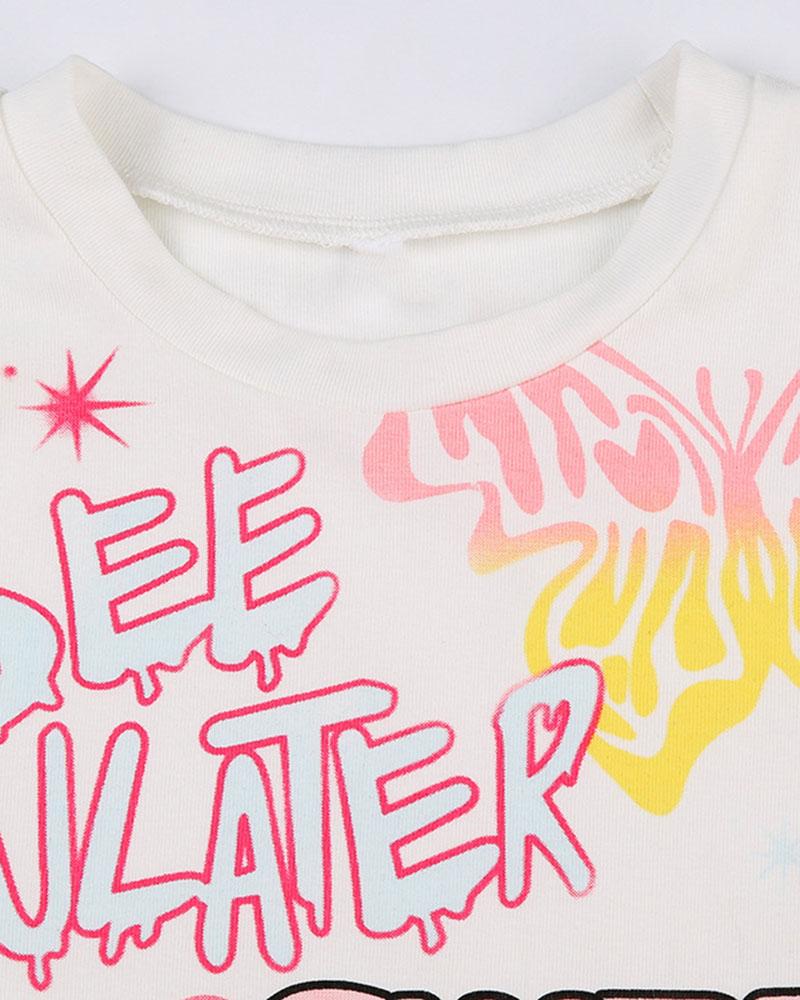Camiseta con grafiti gráfico de Sweetwon 