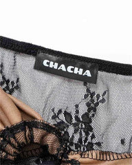 Sarphine Bandeau-Spitzen-Drape-Top