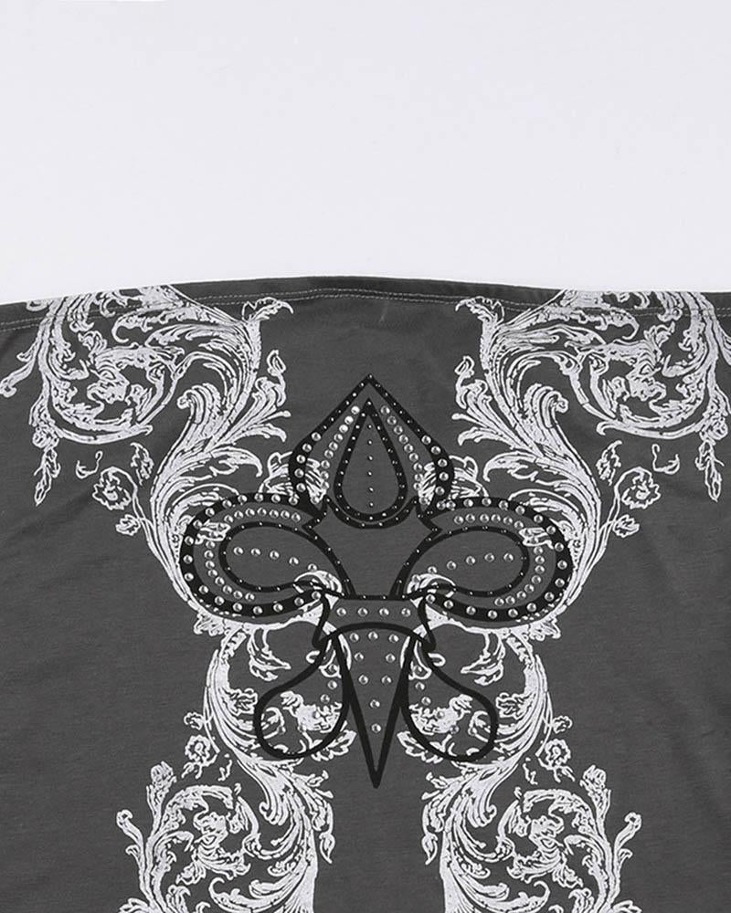 Grunge-Tube-Top mit fantastischem Muster