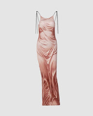 Vestido largo de satén Angel Custodian 