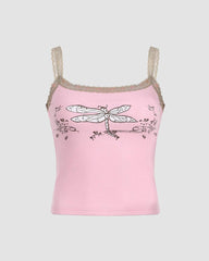Camisole-Top mit Spitze „Dragonfly Dreams“