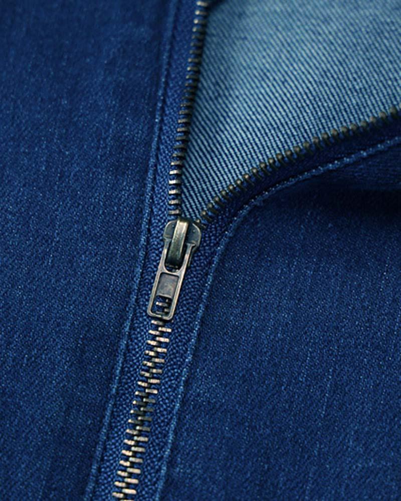 Scorpius Jeans-Overall mit Reißverschluss
