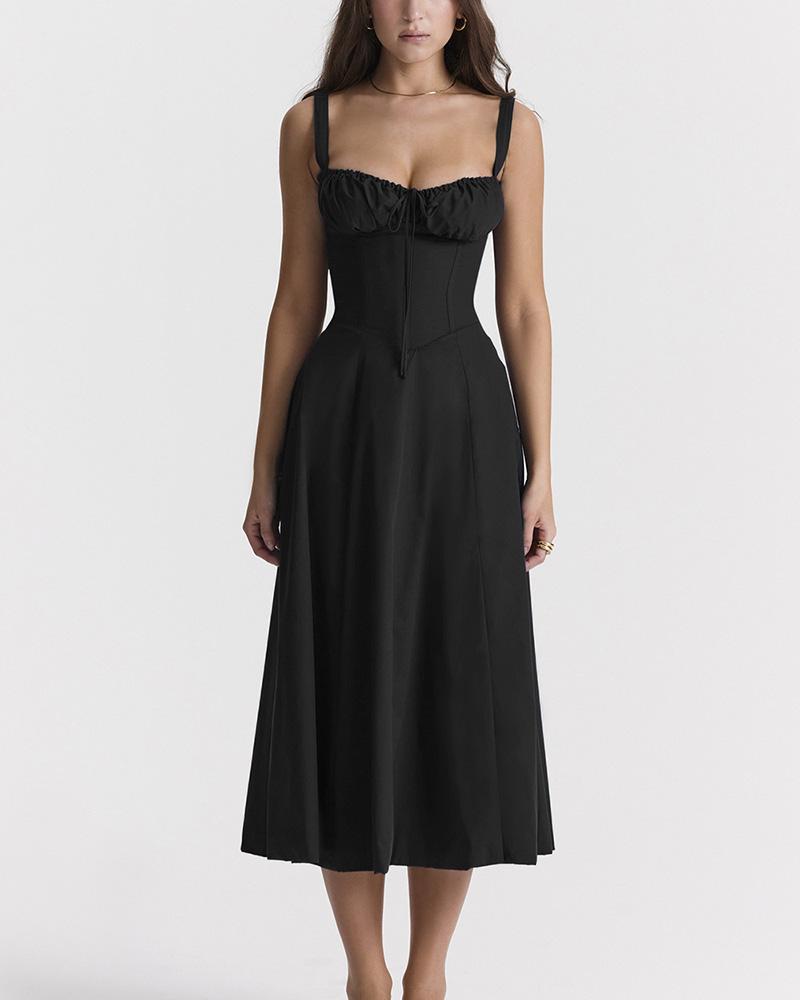 Vestido midi con corsé Mzya 