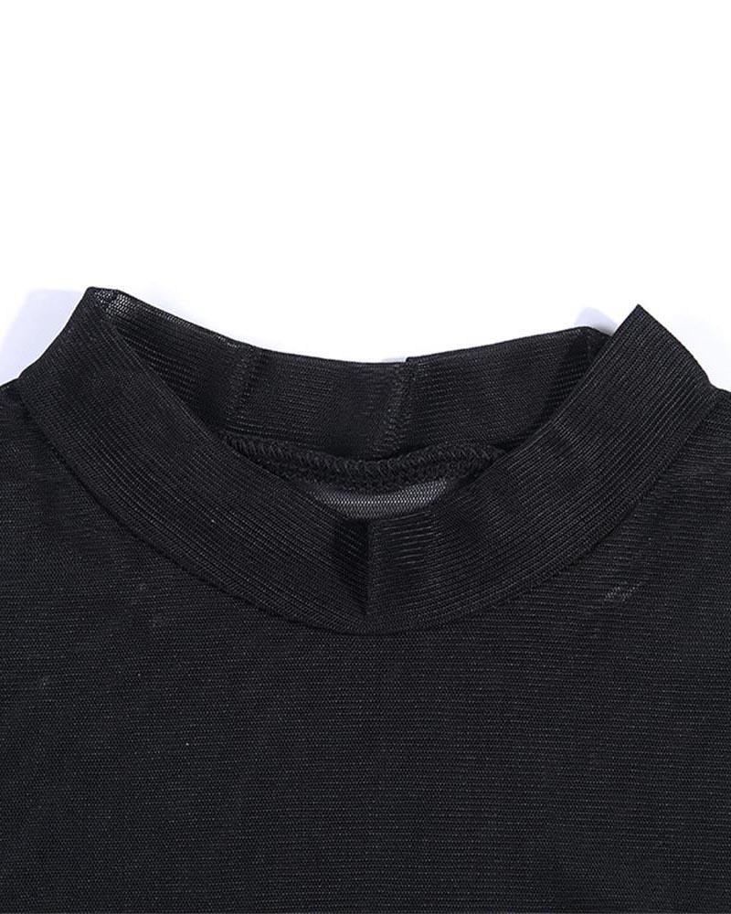 Crepuscular Mesh-Minikleid