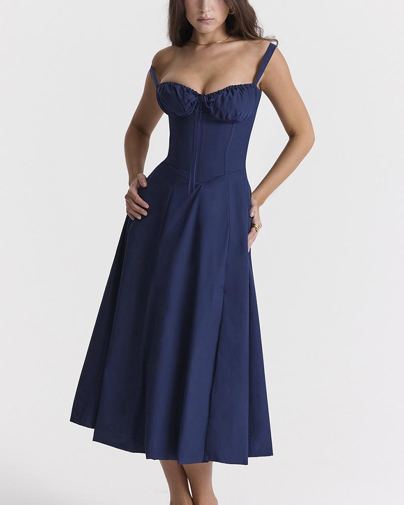 Vestido midi con corsé Mzya 