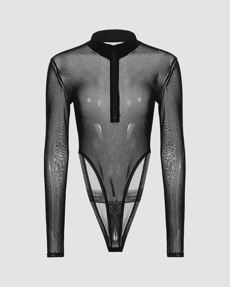 Bella Noches Netz-Bodysuit