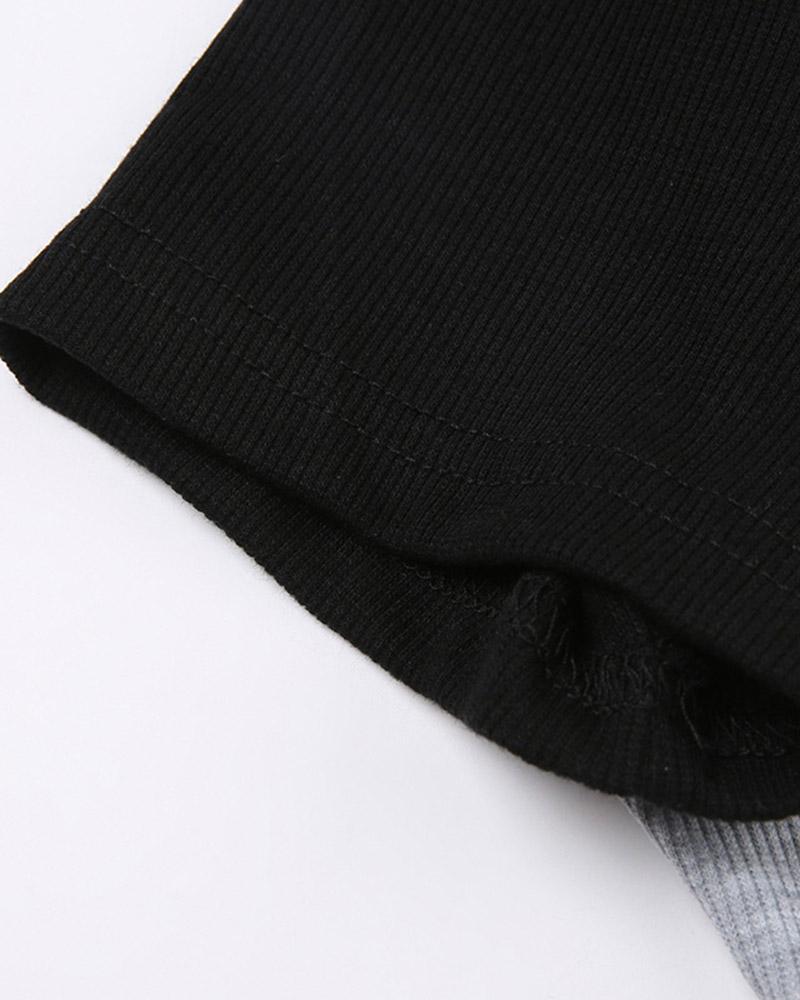 Rigel – Kurzes Raglan-Oberteil „Star Burn“