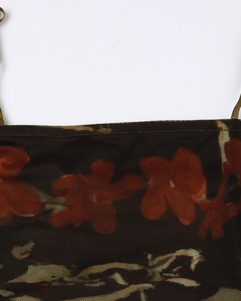 Vestido de malla Midnight Garden 