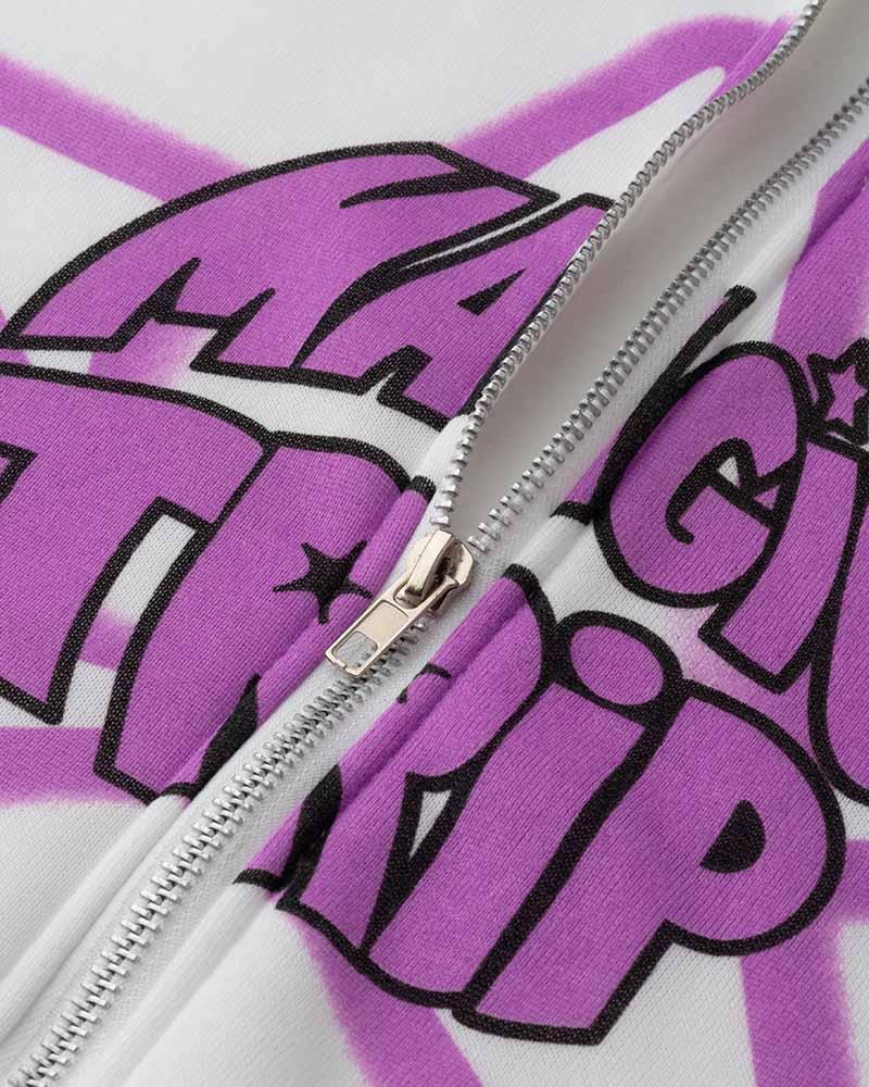 Magic Trip Grafik-Kapuzenpullover mit Reißverschluss