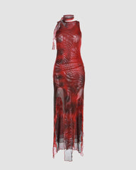Sharmila Illusion Mesh-Kleid